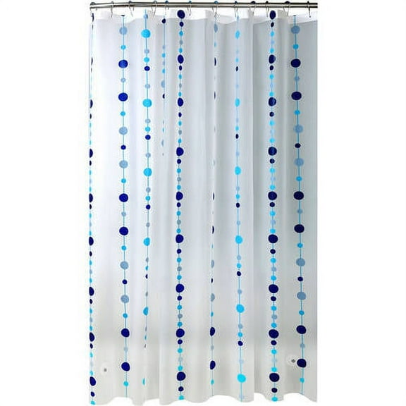 Bath Bliss Blue Chandelier Design PEVA Shower Curtain, 70" x 72"