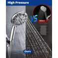 thumbnail image 3 of High Pressure Handheld Shower Head VMASSTONE 7-Spray Setting Showerhead Kit with 59" Stainless Steel Hose and Adjustable Mount for Showering Enjoyment Even at Low Water Flow (HM-002 Chrome), 3 of 7