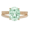 thumbnail image 7 of Solitaire with Accents Engagement Ring for Women - 2.32ct Simulated Green Diamond in 14K Yellow Gold Promise Ring, 7 of 7