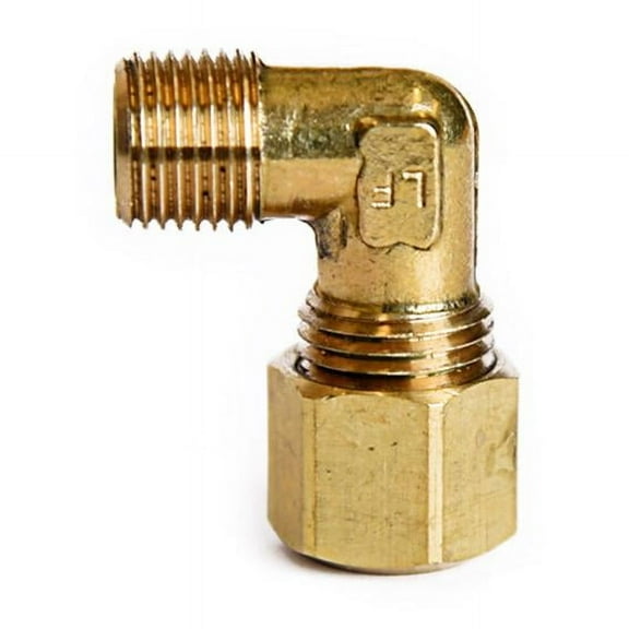 1/4 in. Compression X 1/8 in. D MPT Brass 90 Degree Elbow
