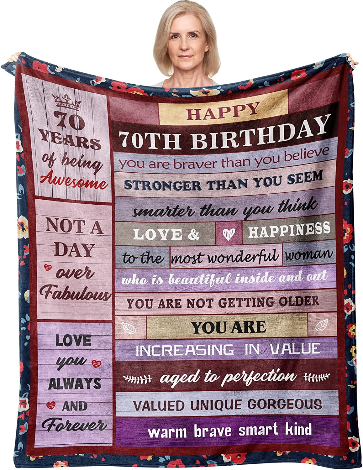 65th Birthday Gifts for Women Blanket 60"X50" - Gifts for 65 Year Old Woman - 65 Year Old Birthday Gifts for Women - 65th Birthday Gifts for Her - 65th Birthday Decorations