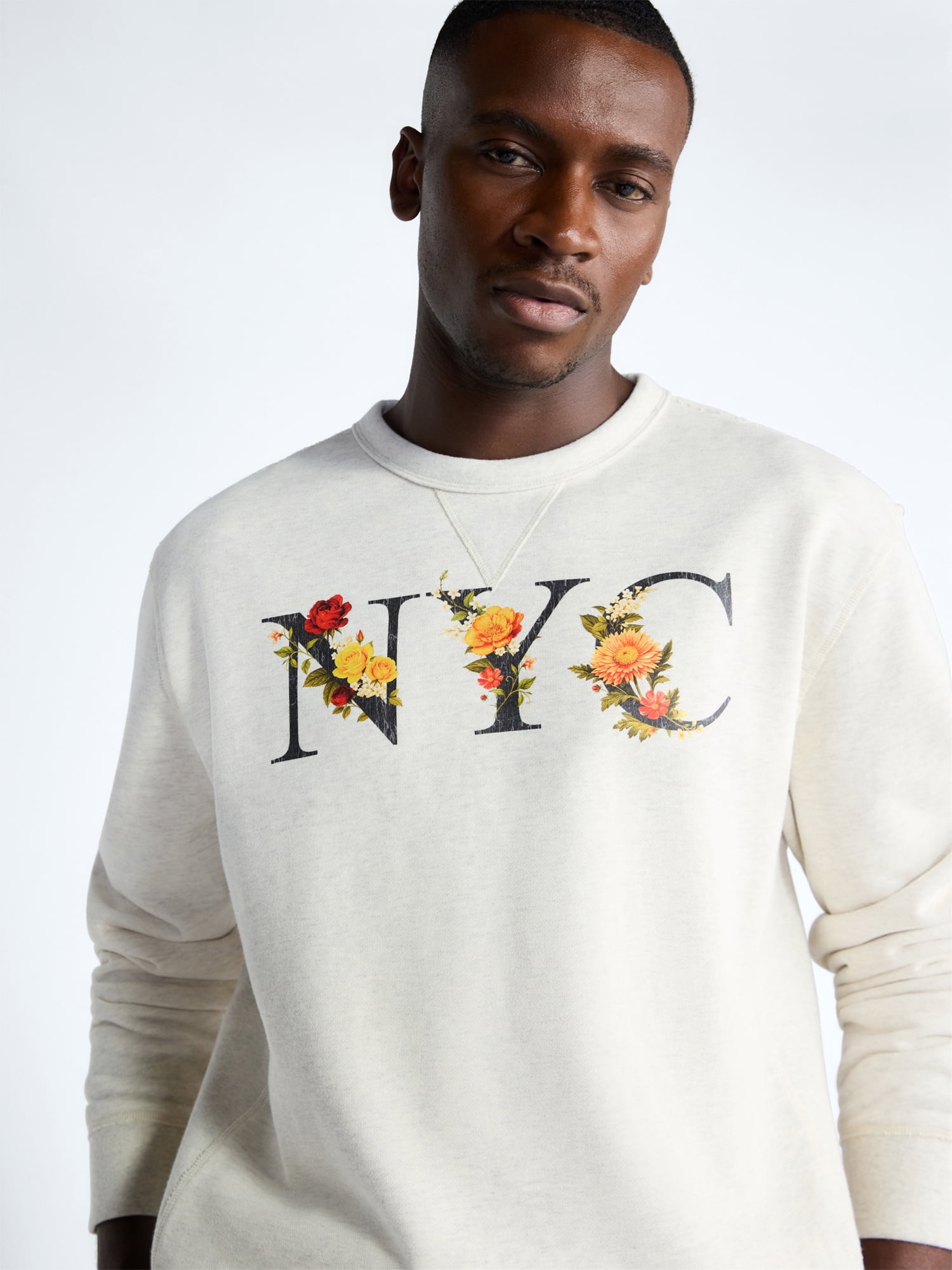 Free Assembly Men's New York Graphic Cotton Sweatshirt, Sizes S-2XL