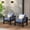 Blue, variant on SUNVIVI Patio Furniture Aluminum Loveseat, All-Weather Outdoor Sofa Couch, Metal Chair with Cushions