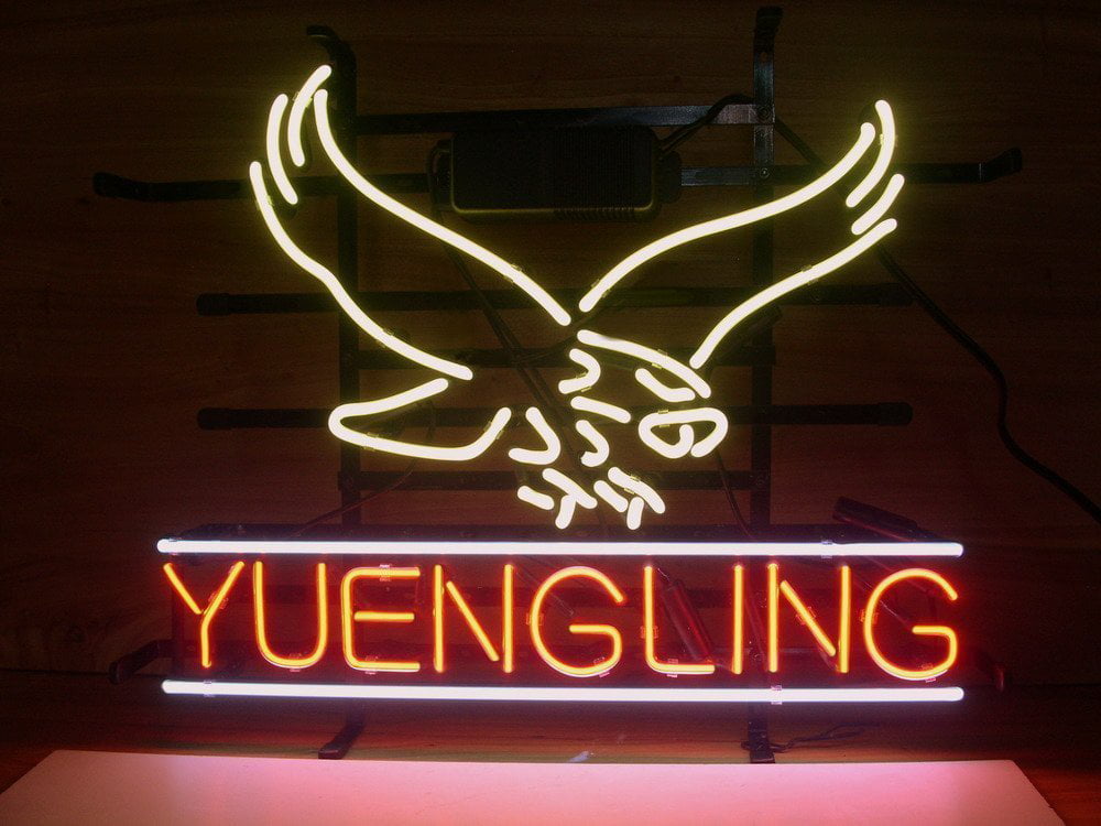 New Yuengling Lager US Flag Neon Sign Lamp Beer Bar Pub Gift Light 17"x14" 