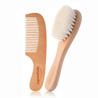 HG Wooden Baby Hair Brush And Comb Set Wool Brush Double Edged Comb For Baby