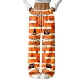 thumbnail image 2 of Women's Halloween Pajama Pants, Halloween Sweatpants Funny Pumpkin Print Wide Leg Harem Lounge Pants with Drawstring Elastic Waist Pajama Bottoms Sleepwear Matching Pajamas Halloween Christmas Gifts, 2 of 6
