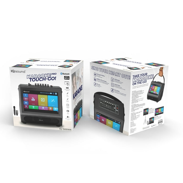 SUPERSONIC IQ Sound Portable Karaoke System, 12.1” Touch Screen