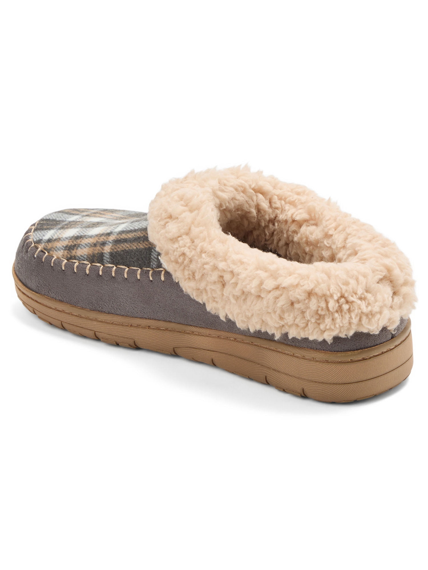 Dearfoams Women’s Cozy Comfort Moc Toe Clog Slippers