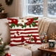 thumbnail image 5 of Herunwer Christmas Snowman Reindeer Gloves Eucalyptus Throw Pillow Covers, Winter Holiday Stripes Cushion Case Decoration for Sofa Couch, 5 of 6
