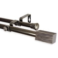 thumbnail image 4 of Alder 13/16" Double Curtain Rod-Color:Black,Size:120-170", 4 of 4
