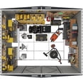thumbnail image 5 of Aoxun 10'x 8' Outdoor Storage Shed with Base Frame, Lockable Door, Galvanized Steel, Black, 5 of 10