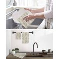 thumbnail image 5 of Green Botanical Kitchen Dish Towels for Drying Dishes Set of 3, Pastoral Elegant Spring Floral Rustic Waffle Weave Microfiber Hand Tea Bathroom Towels Quick Dry & Absorbent Towel 15.7x23.6, 5 of 7