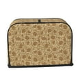 thumbnail image 2 of Daiia Brown Flowers Pattern 2 slice Toaster Cover, Toaster Appliance Dust-proof Cover For Kitchen Small Appliance Dust Cover and Fingerprint Protection, 2 of 7