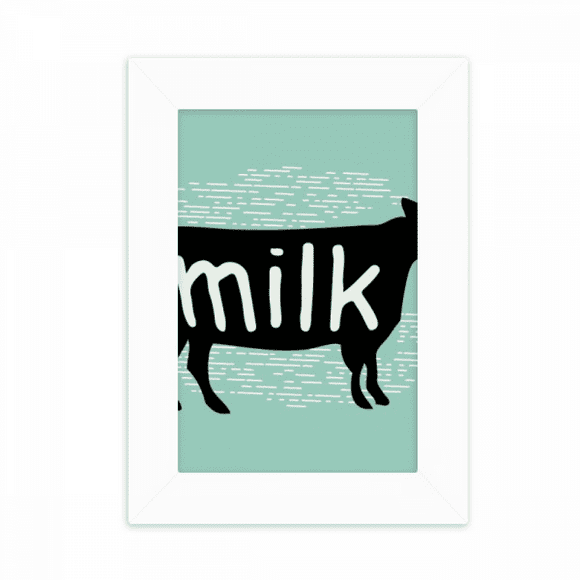 Black Animal Cow Outline Natural Desktop Photo Frame Picture Display Decoration Art Painting