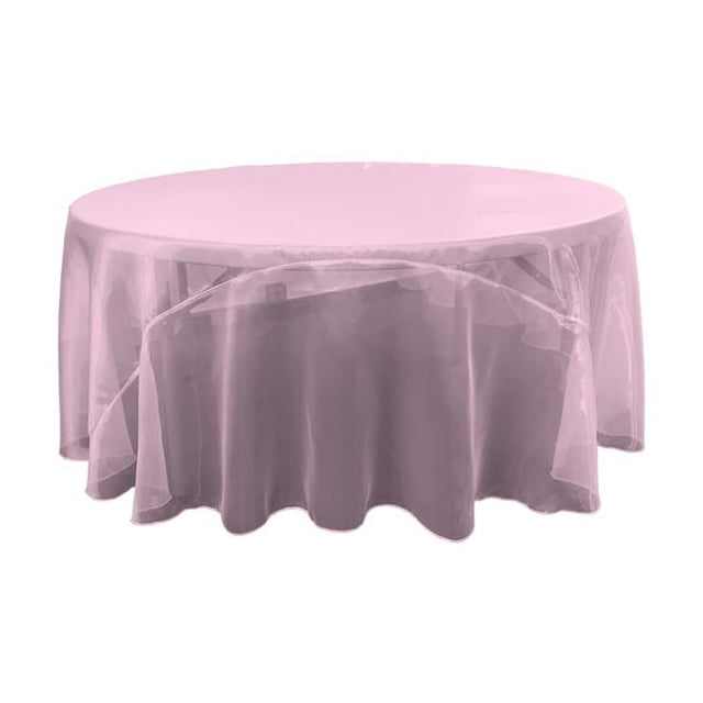 LA Linen TCOrgz108R-LilacO45 Pure Miroir Organza Nappe Ronde&44; Lilas - 108 Po