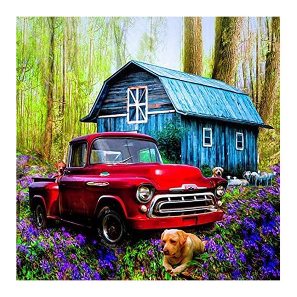 Cuadros Decorativos Taladro redondo completo artesanía diamante pintura 5D dibujo casa coche perro DIY mosaico Kit JShteea Nuevos Originales