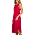 thumbnail image 4 of Horkkom Sleep Shirts for Women Sleeveless Solid Color Crew Neck Nightgowns Comfy Soft Night Dress, S-2XL, 4 of 6