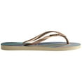 thumbnail image 2 of Havaianas Women's Slim Iridescent Flip Flop Sandals, Sand Grey, Size 6, 2 of 5