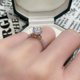 thumbnail image 5 of Anillo de bodas femenino de 1 quilate con lazo de cinta de plata esterlina y flor de moissanita, 5 of 5