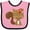 Pink and Black, variant on Inktastic Spring Animals, Cute Squirrel, Colorful Flowers Boys or Girls Baby Bib