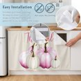 thumbnail image 5 of Pink White Pumpkin Small Sink Skirt 10"Wx11"L,Dustproof Under Sink Curtain with Self Adhesive Tape,Fall Thanksgiving Retro Light Beige Cabinet Curtain Cover for Bathroom Vanity,Kitchen Storage Shelf, 5 of 9