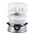 thumbnail image 1 of VEVOR 9.5Qt Electric Food Steamer 3-Tier Vegetable Steamer & 60 Min Timer 800W, 1 of 9