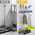 thumbnail image 2 of VIVEFOX Mop and Broom Holder Wall Mount, Heavy Duty Broom Holder, Wall Mounted Tool Organizer, 2 of 6