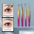 thumbnail image 3 of LASH Juego de 4 pinzas para extensiones de pestañas con punta de fibra de flor de hielo NANO - Pinzas para extensiones de pestañas Steel Lash Supply, 3 of 5