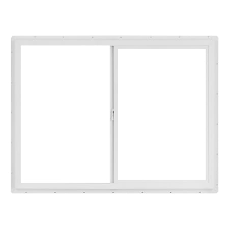 48 in. x 36 in. White Vinyl Single-Pane Utility Sliding Window