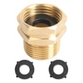 thumbnail image 1 of Conector de manguera de latón de 3/4 GHT hembra a 3/4 NPT macho. Accesorio resistente para tuberías de agua. 1 pieza, 1 of 8