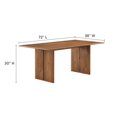 thumbnail image 4 of 72 Inch Dining Table, Walnut, Wood, Rectangular, Kitchen Cafe Bistro Hospitality Restaurant, Modern Contemporary HB35903, 4 of 6