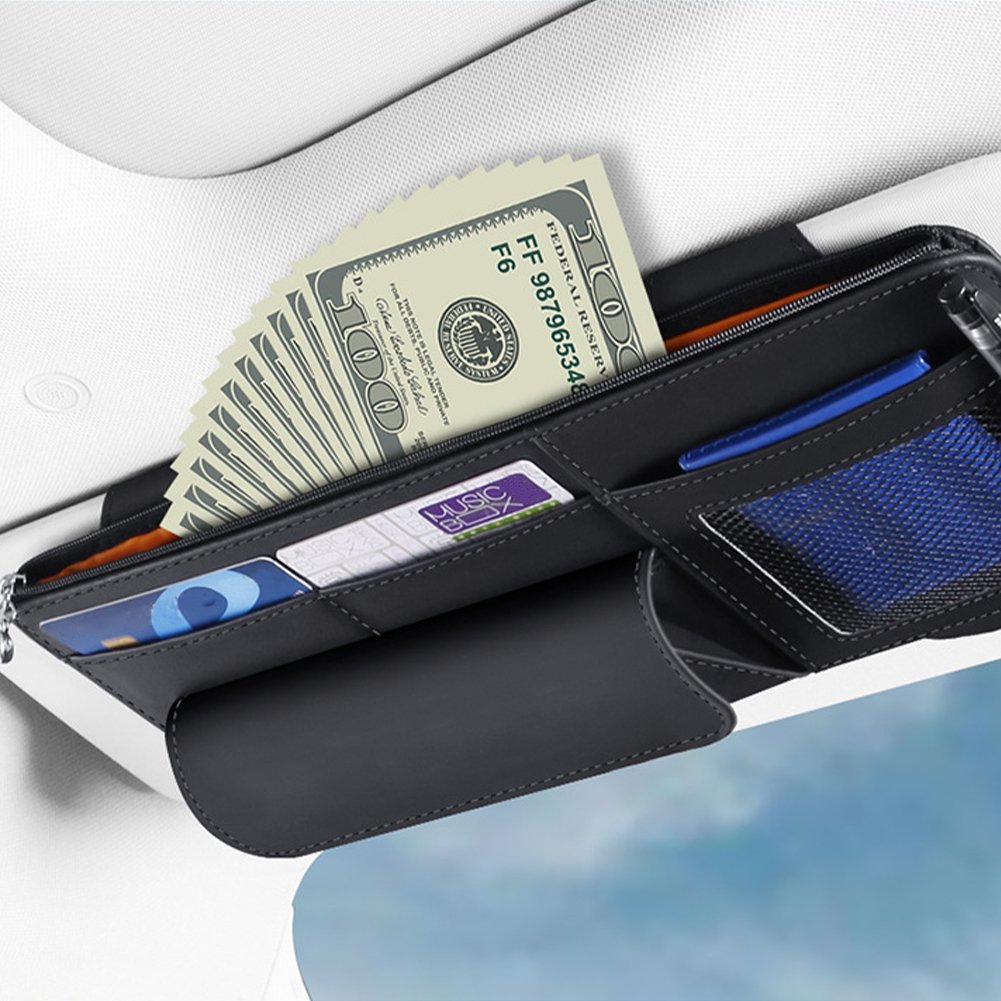 Organisateur De Pare-Soleil Voiture Tactique Kaki - Pochette Rangement Multifonction Nylon 1000D Pour SUV Camion