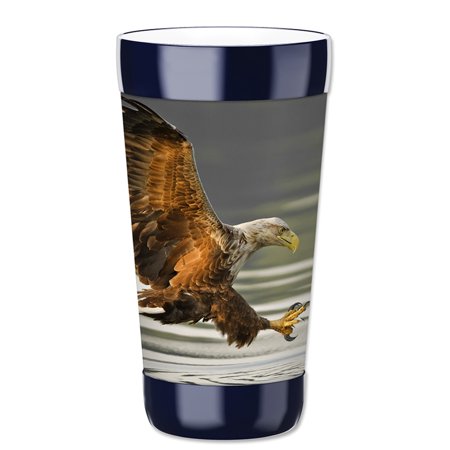 

Mugzie 16-Ounce Tumbler Drink Cup with Removable Insulated Wetsuit Cover - Fishing Eagle