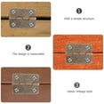 thumbnail image 4 of EXHUMKY Retro Metal Hinges Smooth Operation for Wooden Boxes Jewelry Box Hardware, 4 of 6