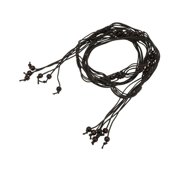 Cinturón de Cintura Ajustable Elegante de Beads 1 Pc Color Café