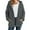 Dark Gray, variant on Winter Coats for Women Plush Fleece Long Sleeve Zip Hooded Jacket Casual Warm Outerwear, Size S-2XL