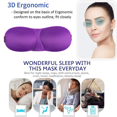 thumbnail image 5 of Sleep Mask Pack of 3, Light Blocking 3D Eye Masks for Sleeping, Blindfold for Side Sleeper, 5 of 5
