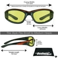 thumbnail image 3 of Bikershades Motorcycle Transitional Sunglass Day Night Riding Photochromic Orange Yellow, 3 of 6