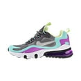 thumbnail image 4 of Nike Air Max 270 React Big Kid's Shoes Gunsmoke-Aurora-Hyper Violet bq0103-007, 4 of 6