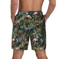 thumbnail image 2 of Rocae Flamingos And Palm Leaves for Men's Swim Trunks Quick Dry With Two Side Pockets and One Lined Patch PocketSmall, 2 of 9