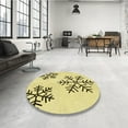 thumbnail image 4 of Ahgly Company Machine Washable Indoor Rectangle Transitional Sun Yellow Area Rugs, 2' x 4', 4 of 7