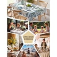 thumbnail image 5 of Spring Eucalyptus Coastal Table Cloth, Summer Blue Starfish Shell Waterproof Tablecloth for Square Tables, Reusable Washable Fabric Table Cover for Restaurant Kitchen Dining Tables 54"x54", 5 of 6