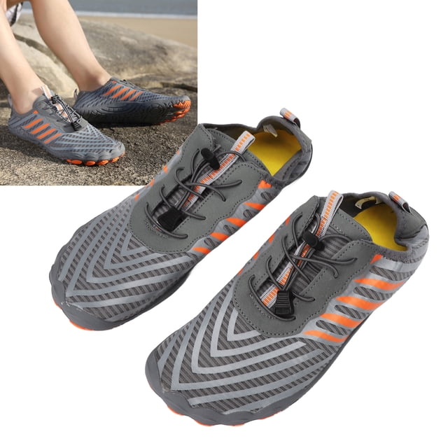 Zapatos de agua grises para hombres cómodos zapatos de agua de secado rápido para hombres Antideslizante Protección integral Transpirable Anfibio flexible para ciclismo para ANGGREK Otros