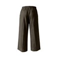 thumbnail image 6 of Kaemgyyd Wide Leg Pants Casual Wide Leg Capris Pants Side Bow High Waist Trousers Vacation Cropped Clothes（Army Green,XX-Large）, 6 of 6