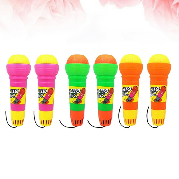COSMOBETTY Voice Amplifying Microphone Toy 6Pcs Plastic Retro Props for Children Festive Events and Parties