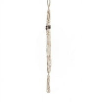 42 in. Beaded Cotton Woven Plant Hanger, Brown