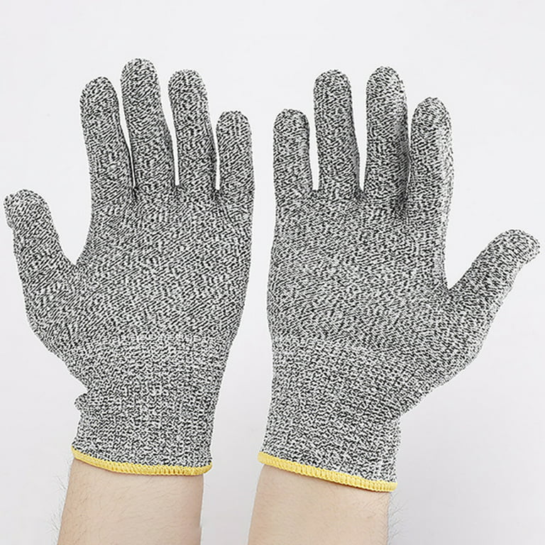 3 Pairs Grey Anti-Cut Gloves High Cut Resistance Level Easy to