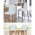thumbnail image 5 of Blue Striped Bar Stool Covers Set of 6, Blue White Stripes Farmhouse Stretch Washable Bar Chair Covers with Backs, Removable Pub Counter Height Chair Cover for Kitchen Dining Room Cafe, 5 of 7