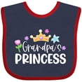 thumbnail image 3 of Inktastic Grandpa's Princess Crown and Flowers Girls Baby Bib, 3 of 4