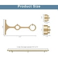 thumbnail image 6 of Heavy Duty Double Curtain Rods with Cylindrical Cap Finials - 36 to 72' Telescoping Rods, 1 Inch and 5/8 Inch Diameter, Light Gold, 6 of 13